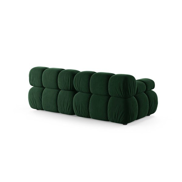 Ciemnozielona aksamitna sofa modułowa 188 cm – Micadoni -image-2