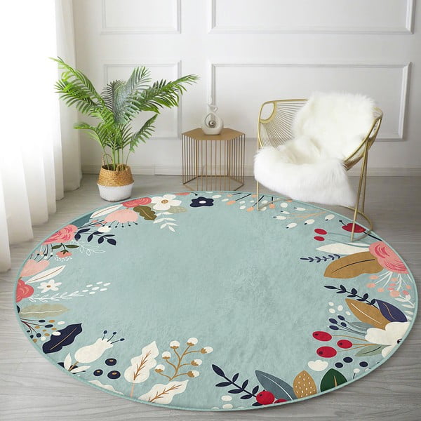 Okrągły dywan odpowiedni do prania i robotów sprzątających ø 100 cm Comfort – Mila Home-image-1