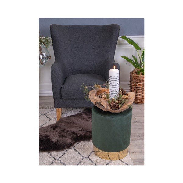 Zielony puf House Nordic Gamby, ø 34 cm-image-1