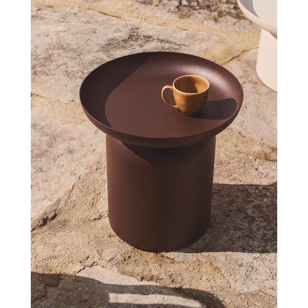 Metalowy okrągły stolik ogrodowy ø 45 cm Arcola – Kave Home-image-1