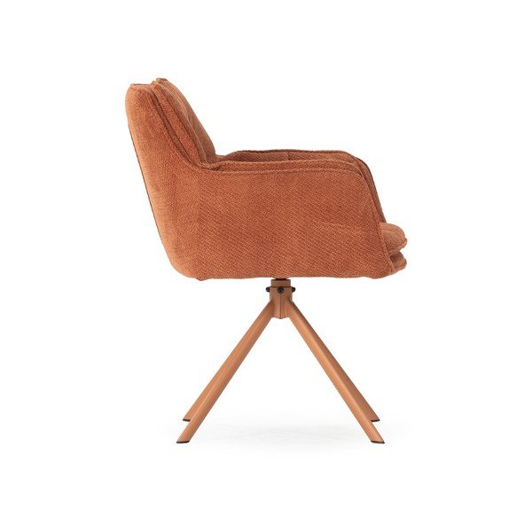 Tapicerowane fotele jadalniane zestaw 2 szt. w kolorze terakoty Keiko – Marckeric-image-3