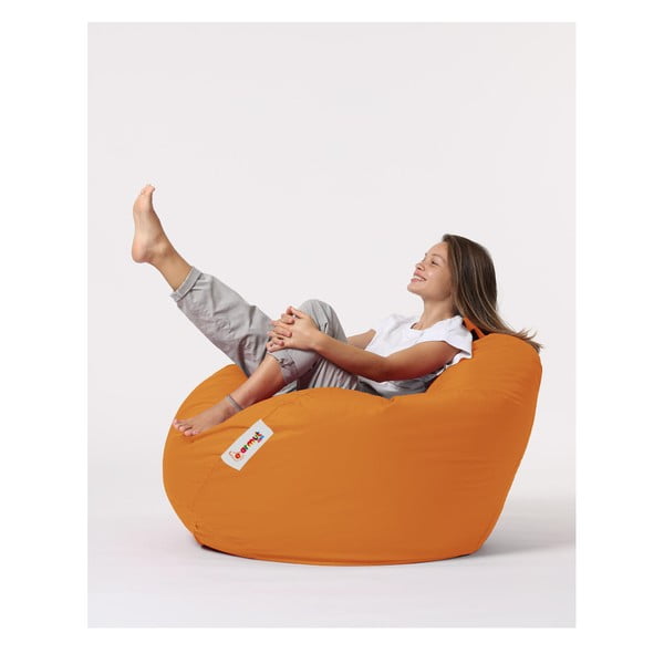 Pomarańczowy ogrodowy worek do siedzenia Premium – Floriane Garden