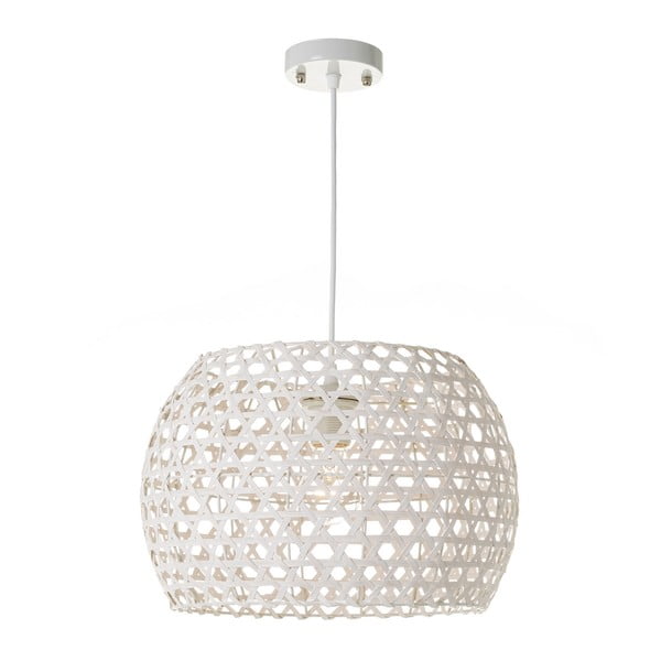Kremowa lampa wisząca z bambusowym kloszem ø 35 cm – Casa Selección