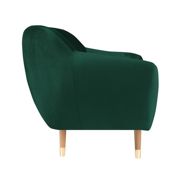 Ciemnozielony aksamitny fotel Mazzini Sofas Benito-image-3