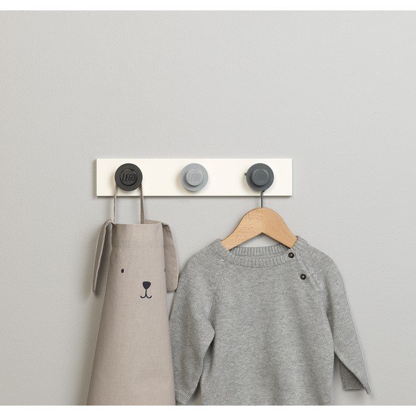 Wieszak ścienny w kolorze czarnym, szarym i ciemnoszarym LEGO®, 35x6,8 cm-image-1