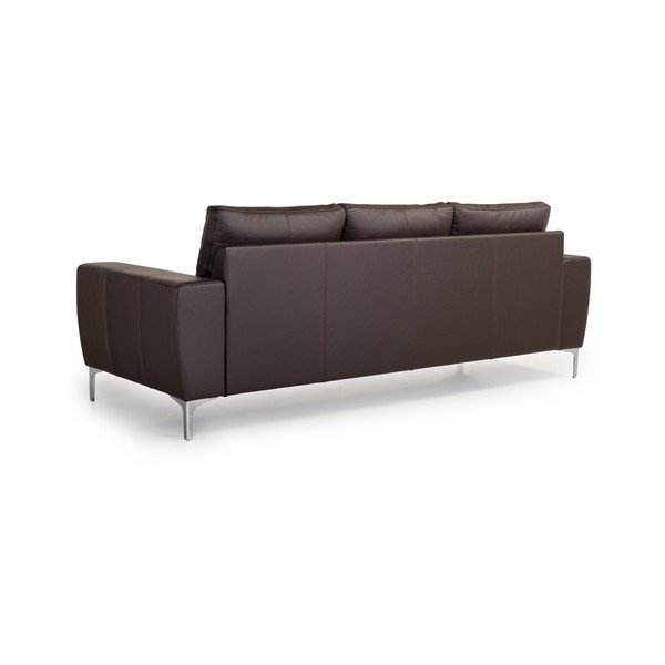 Brązowa sofa skórzana Scandic Twigo, 227 cm-image-3