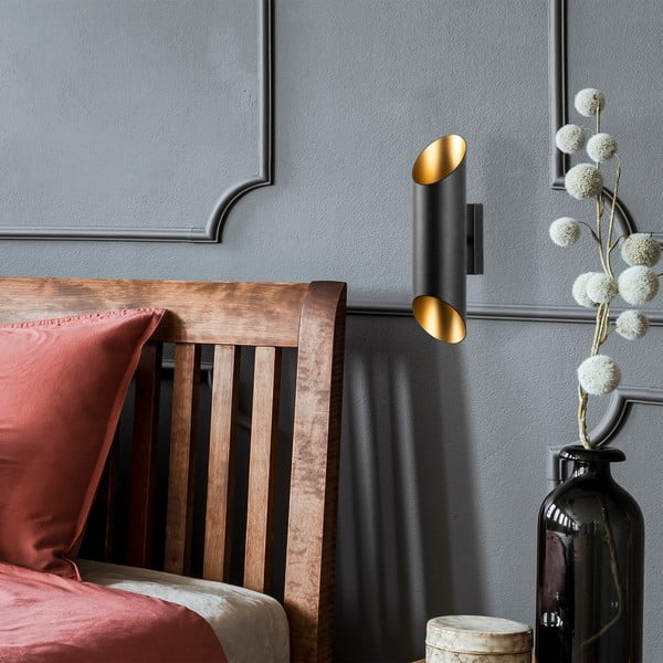 Kinkiet w czarno-złotym kolorze ø 8 cm Cut – Opviq lights-image-3