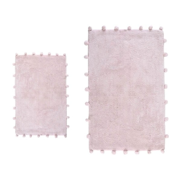 Zestaw 2 różowych dywaników łazienkowych Nela