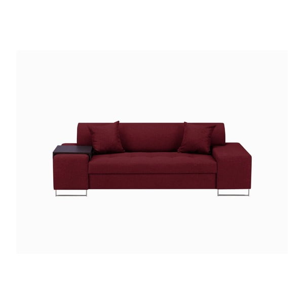 Czerwona sofa z nóżkami w kolorze srebra Cosmopolitan Design Orlando, 220 cm
