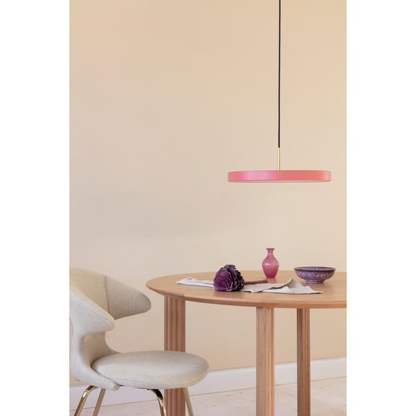 Różowa lampa wisząca LED z metalowym kloszem ø 43 cm Asteria Medium – UMAGE-image-3