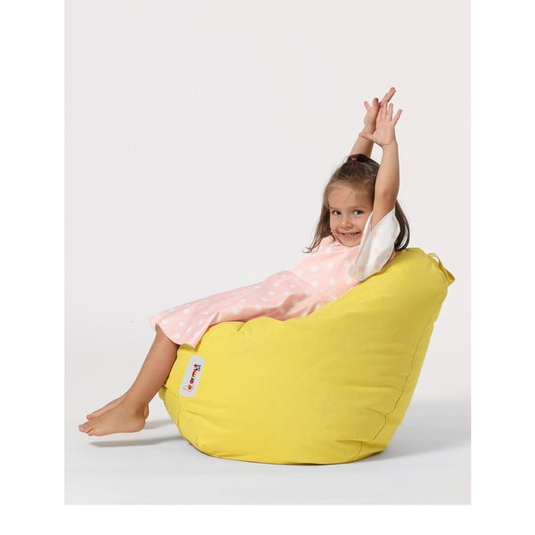 Żółty dziecięcy worek do siedzenia Premium – Floriane Garden-image-2