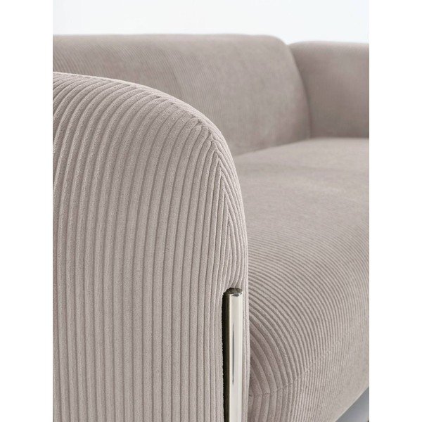 Szarobeżowa sztruksowa sofa 234 cm Everman – Jotex-image-4