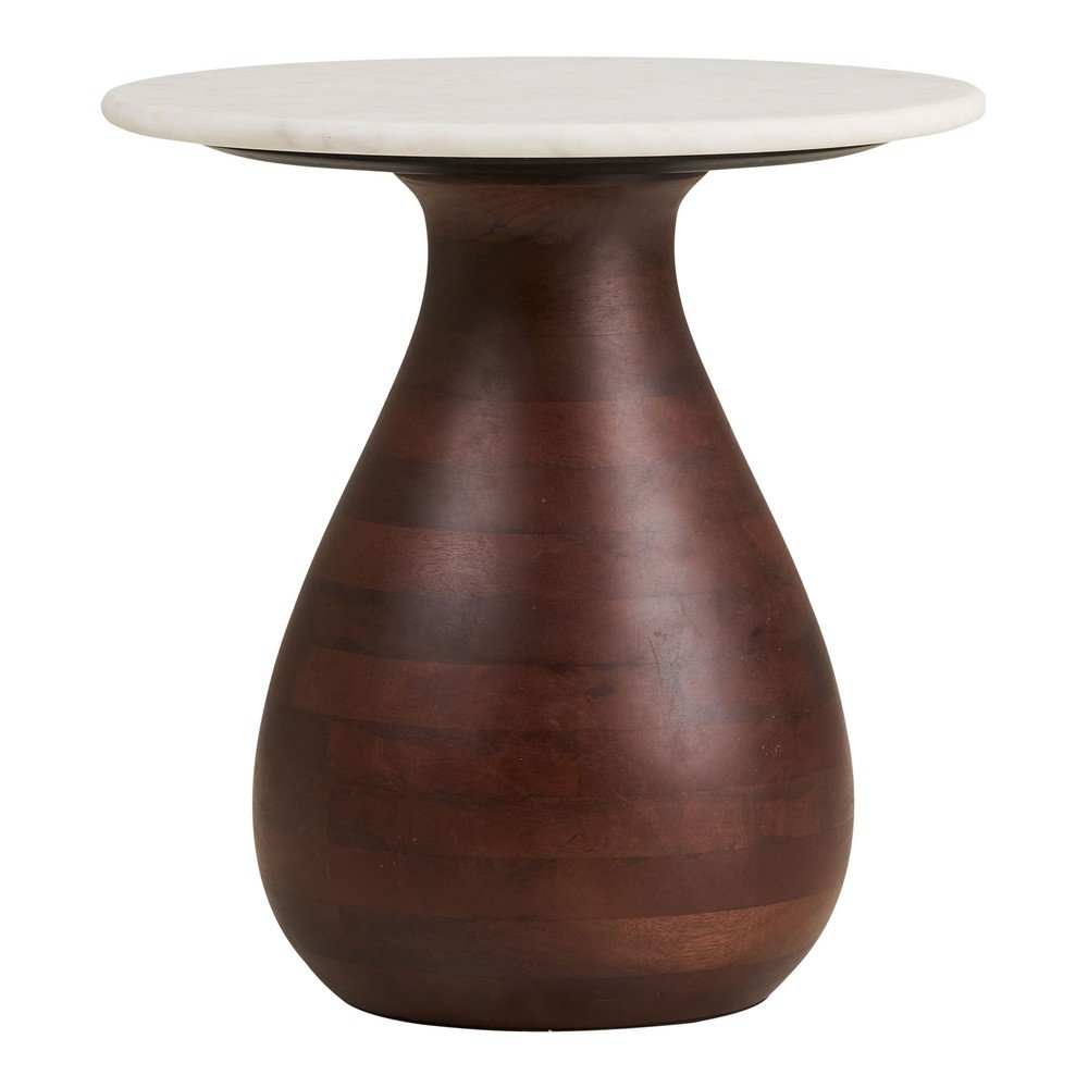 Okrągły stolik z marmurowym blatem ø 40 cm Heide – House Nordic