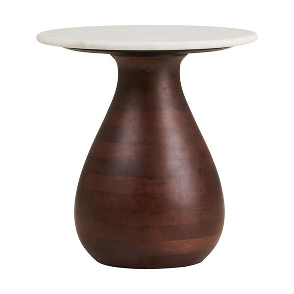 Okrągły stolik z marmurowym blatem ø 40 cm Heide – House Nordic