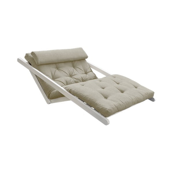 Sofa rozkładana z lnianym pokryciem Karup Design Figo White/Linen