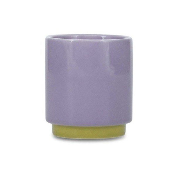 Zielona/fioletowa kamionkowa filiżanka 130 ml Duo – ONA