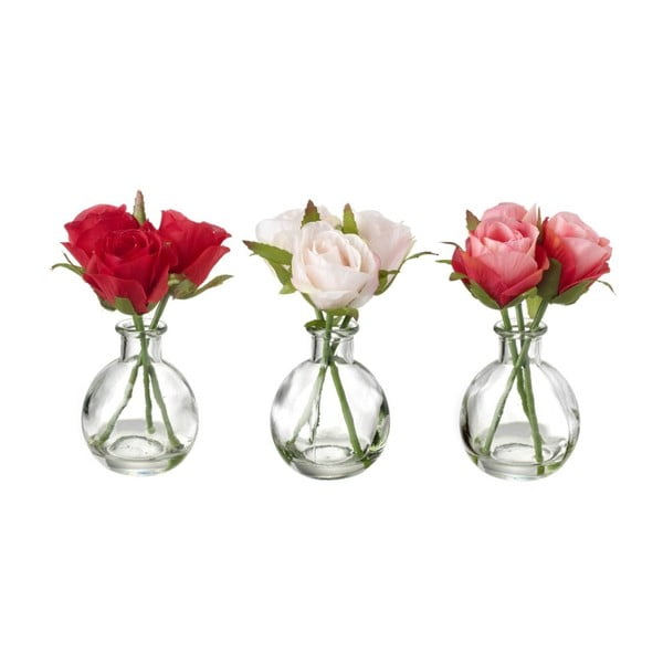 Zestaw 3 dekoracyjnych kwiatów Heaven Sends Rose Bunch