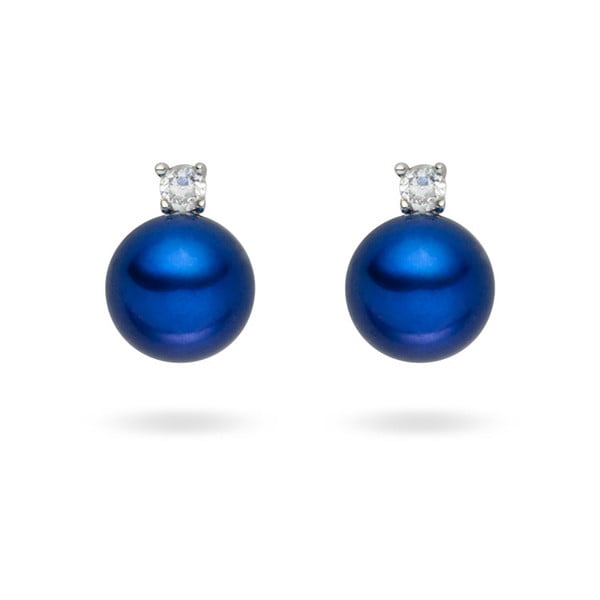 Niebieskie kolczyki z perłą Nova Pearls Copenhagen Ginny