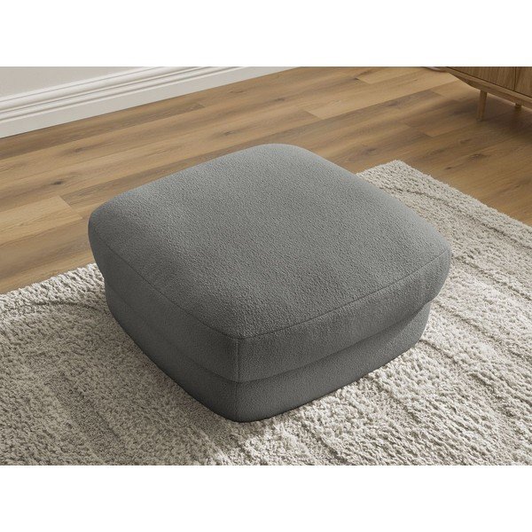 Ciemnoszary podnóżek z materiału bouclé Leonore – Bobochic Paris-image-4