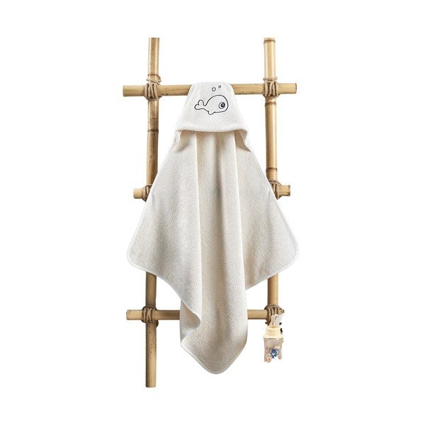 Beżowy ręcznik dziecięcy z bambusa i bawełny Mila – Lydia&Co-image-2