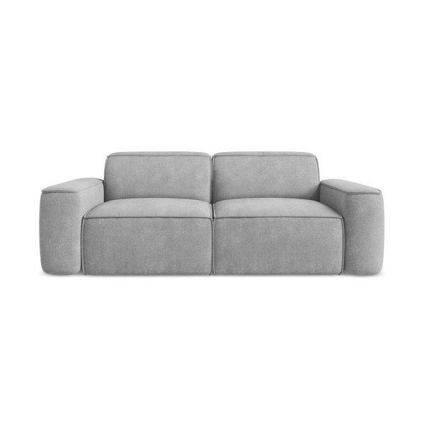 Jasnoszara sofa z tkaniny szenilowej 204 cm Omao – Makamii