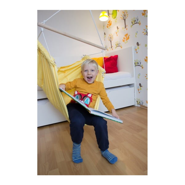 Żółty hamak huśtawka zawieszany na sufit Hojdavak Junior-image-3