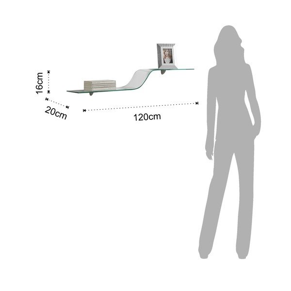 Szklana półka ścienna Tomasucci Wave-image-2