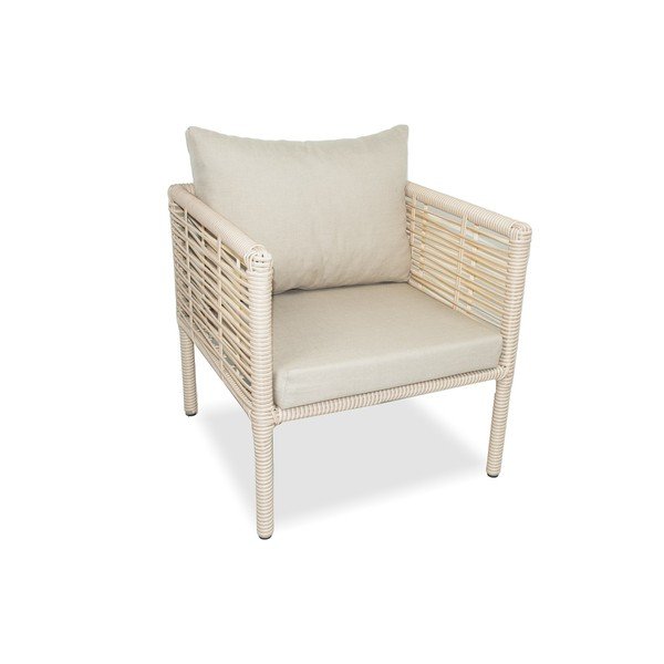 Kremowy zestaw mebli ogrodowych z imitacji rattanu dla 4 osób Newyork 160 – Floriane Garden-image-2