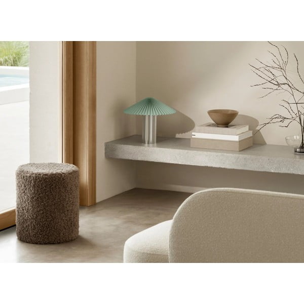 Lampa stołowa w żółto-srebrnym kolorze ze ściemniaczem i tekstylnym kloszem (wysokość 36 cm) Taite – Blomus-image-4