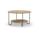 Okrągły stolik z blatem w dekorze dębu ø 80 cm Tonka – Marckeric