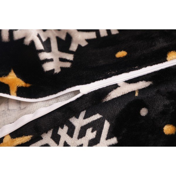 Czarna pościel jednoosobowa z mikropluszu 140x200 cm – My House-image-3