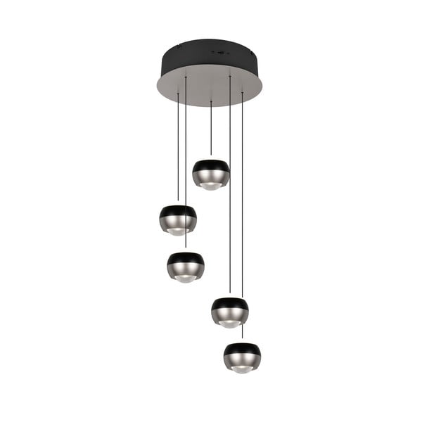 Lampa wisząca LED w czarno-srebrnym kolorze ø 30 cm Orbit – Trio Select