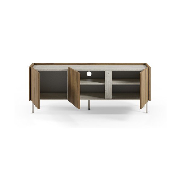 Szafka pod TV w dekorze dębu w naturalnym kolorze 140x54x35,5 cm Lucile – Marckeric-image-2