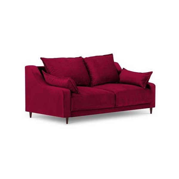 Czerwona aksamitna sofa Mazzini Sofas Freesia, 150 cm-image-2