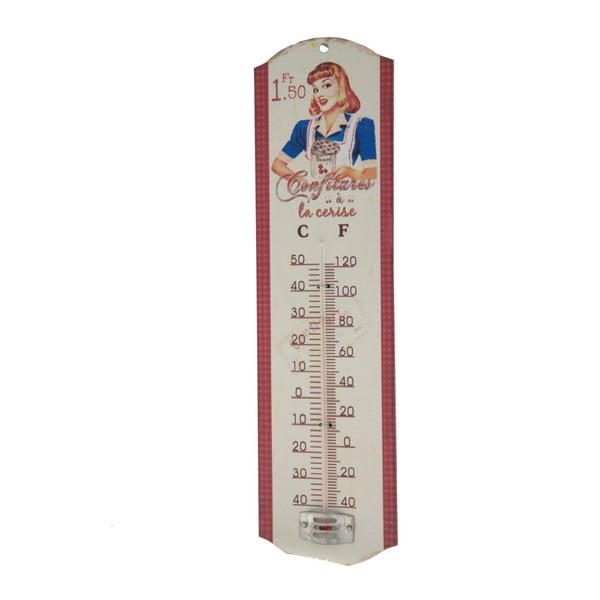 Czerwono-biały termometr Antic Line Confiture