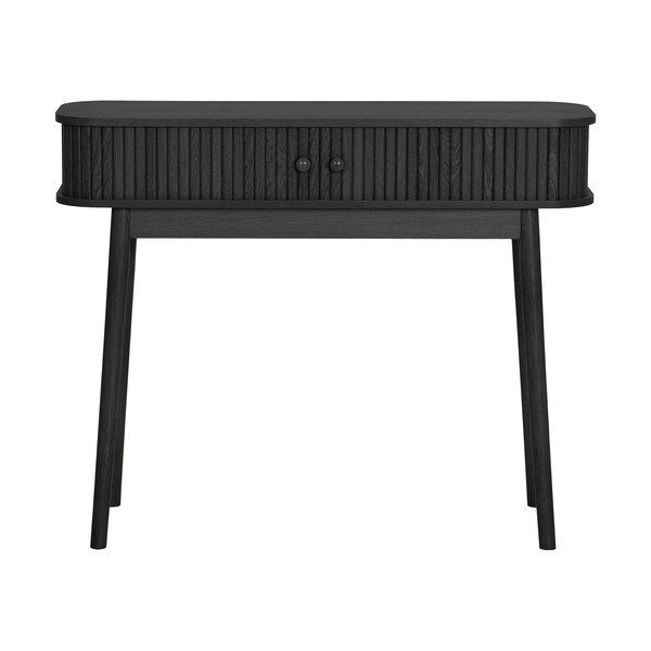 Czarna konsola z litego drewna sosnowego 30x100 cm Nikoo – House Nordic-image-4