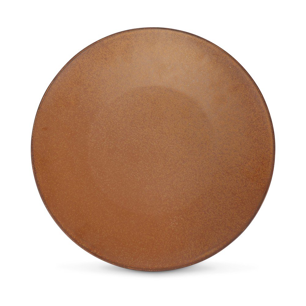 Brązowy porcelanowy talerz ø 27 cm Ovio – BonBistro