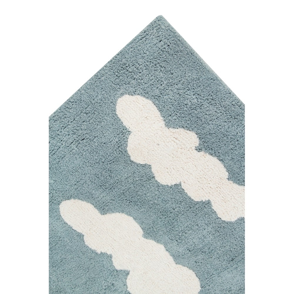 Niebieski bawełniany dywan dziecięcy tkany ręcznie odpowiedni do prania 120x160 cm Clouds Vintage Blue – Lorena Canals (zdjęcie 5)