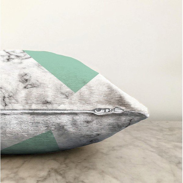 Zielono-szary poszewka na poduszkę z domieszką bawełny Minimalist Cushion Covers Marble, 55x55 cm-image-1