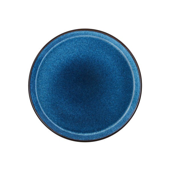 Czarno-niebieski kamionkowy talerz ø 27 cm Gastro Dark Blue/Black – Bitz