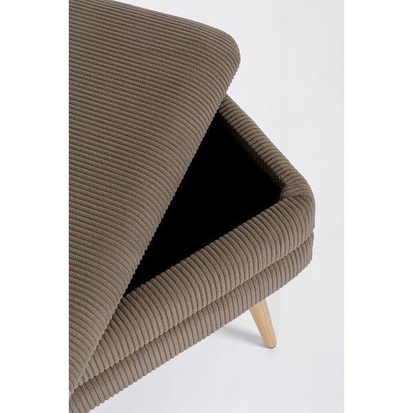 Szarobrązowa tapicerowana ławka Olga – Bizzotto-image-1