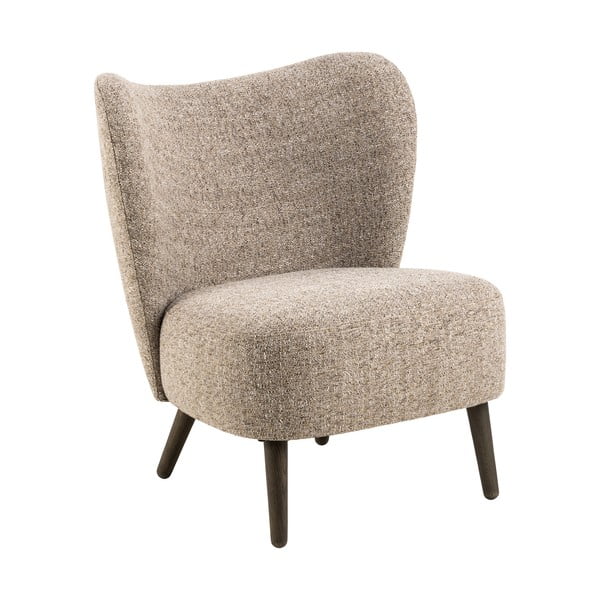 Beżowy fotel z materiału bouclé Elmont – Actona