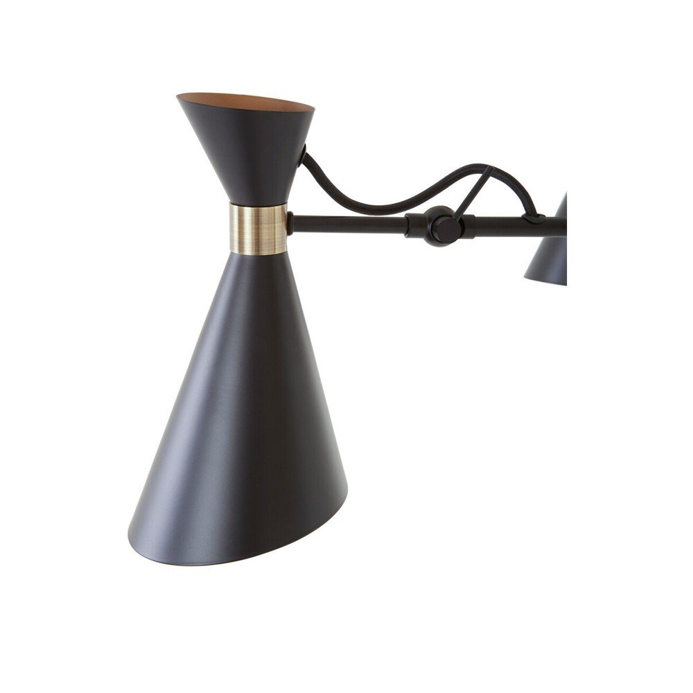 Czarna/w kolorze złota metalowa lampa wisząca z metalowym kloszem Linox – Premier Housewares (zdjęcie 6)