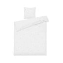 Biała pościel jednoosobowa z perkalu bawełnianego 140x200 cm Daisy – JUNA