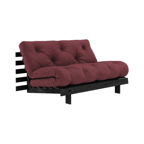 Bordowa rozkładana sofa 140 cm Roots Black Night – Karup Design