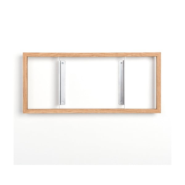 Półka na książki z drewna dębowego das kleine b b2, 22x50,5 cm-image-2