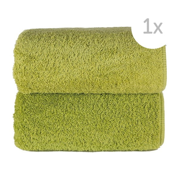 Zielony ręcznik kąpielowy Graccioza Loop, 70x140 cm