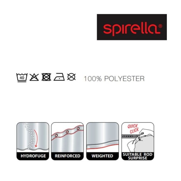 Zasłona prysznicowa 120x200 cm Kos – Spirella-image-3