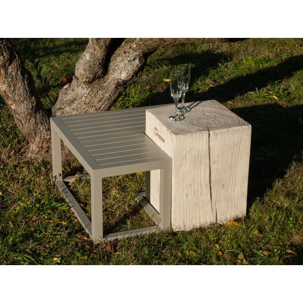 Biały stolik ogrodowy Ezeis Ecotop, 35x35 cm-image-4