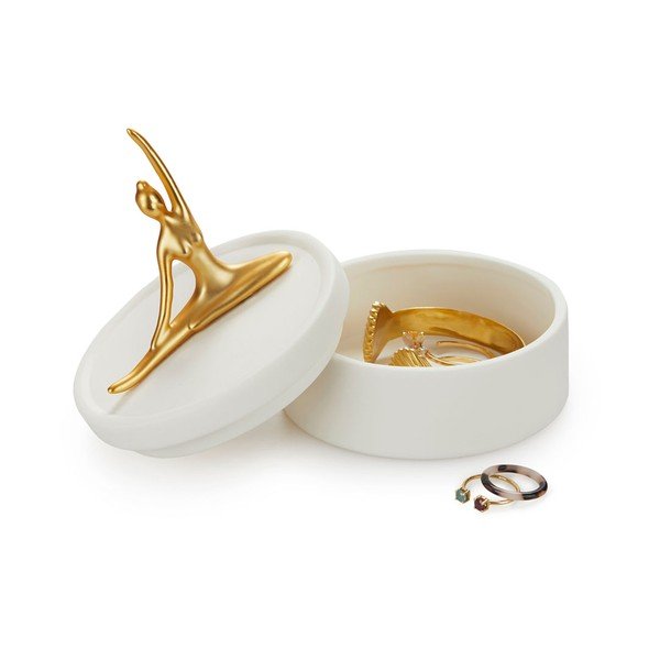 Biała porcelanowa szkatułka na biżuterię Balvi Ballerina-image-2